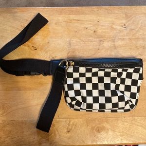 Black & White Checkerboard Fanny Pack